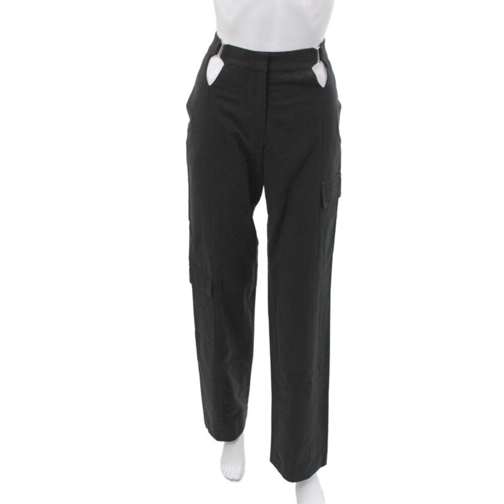 Bec & Bridge Womens Cargo Pants Black Cotton Zip Inseam 32 Size 2